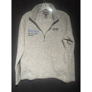 Patagonia Better Sweater 1/4 Zip Fleece Womens Medium Gray Pullover Embroidered
